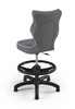 Krzesło do biurka Petit ciemny szary dopasowane do wzrostu 133-159 cm ergonomiczne krzesło obrotowe z podnóżkiem