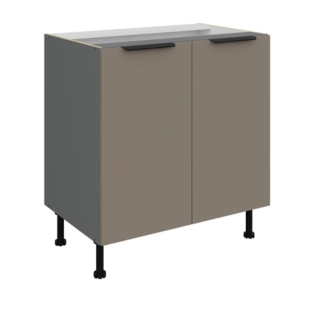 Szafka kuchenna stojąca z półką Fiuggi Ant 80 D 2F BB szafka odporna na uszkodzenia wykończenie frontów w technologii anti fingerprint