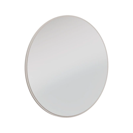 Lustro wiszące Ovalio 100 cm beżowe funkcjonalne okrągłe lustro doskonały dodatek do toaletki przedpokoju oraz sypialni