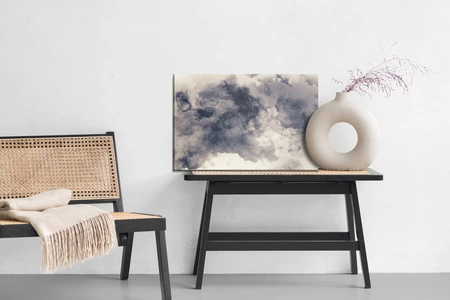 Obraz na płótnie abstrakcyjne ciemne chmury 100x70 cm ozdoba każdego wnętrza obraz w stonowanej kolorystyce wysoka jakość wykonania