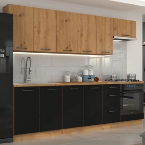 Zestaw mebli kuchennych Monza 260 cm nietuzinkowe szafki kuchenne idealnie dopasują się do wnętrza każdej kuchni