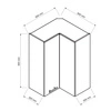 Szafka kuchenna narożna wisząca Zova 60x60 WRN/92 biała frezowane uchwyty szafka odporna na wilgoć parę wodną i uszkodzenia