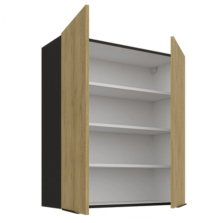 Szafka kuchenna wisząca Crotone 80 G-90 2F metalowe uchwyty krawędziowe szafka odporna na działanie wilgoci i uszkodzenia