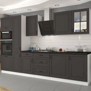 Zestaw mebli kuchennych Silver 310 cm szafki doskonale prezentują się we wnętrzach skandynawskich klasycznych oraz nowoczesnych