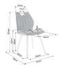 Krzesło tapicerowane Arco 43x51 cm czarne nowoczesne oraz funkcjonalne krzesło z metalowymi nogami 