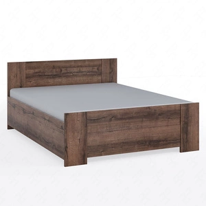 Łóżko Rico 160x200 cm z pojemnikiem na pościel dąb monastery idealne łóżko do sypialni obrzeża wykończone okleiną ABS ponadczasowy design