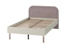Łóżko Harmony 120x200 cm beżowy / truflowy wygodne łóżko do pokoju młodzieżowego lub dziecięcego miękki tapicerowany zagłówek