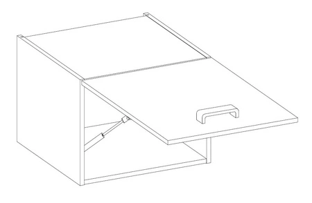 Szafka kuchenna okapowa Borno 50 OK-40 szafka odporna na parę wodną wysoką temperaturę i rozlaną ciecz