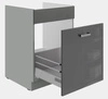 Szafka pod zlewozmywak Grey 60 ZL 1S szafka odporna na wpływ zewnętrznych czynników jak para wodna wysoka temperatura i rozlane ciecze