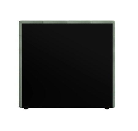 Łóżko kontynentalne Kansas 90x200 miętowe w nowoczesnym skandynawskim stylu z tapicerowanym zagłówkiem oraz zanóżkiem