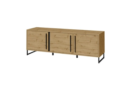 Szafka biurowa Ariana dąb artisan funkcjonalny mebel do biura gabinetu lub pokoju młodzieżowego osadzona na metalowej podstawie