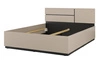 Łóżko Cross 160x200 cm ciemny beżowy idealne łóżko do stylowej sypialni z wysokim zagłówkiem