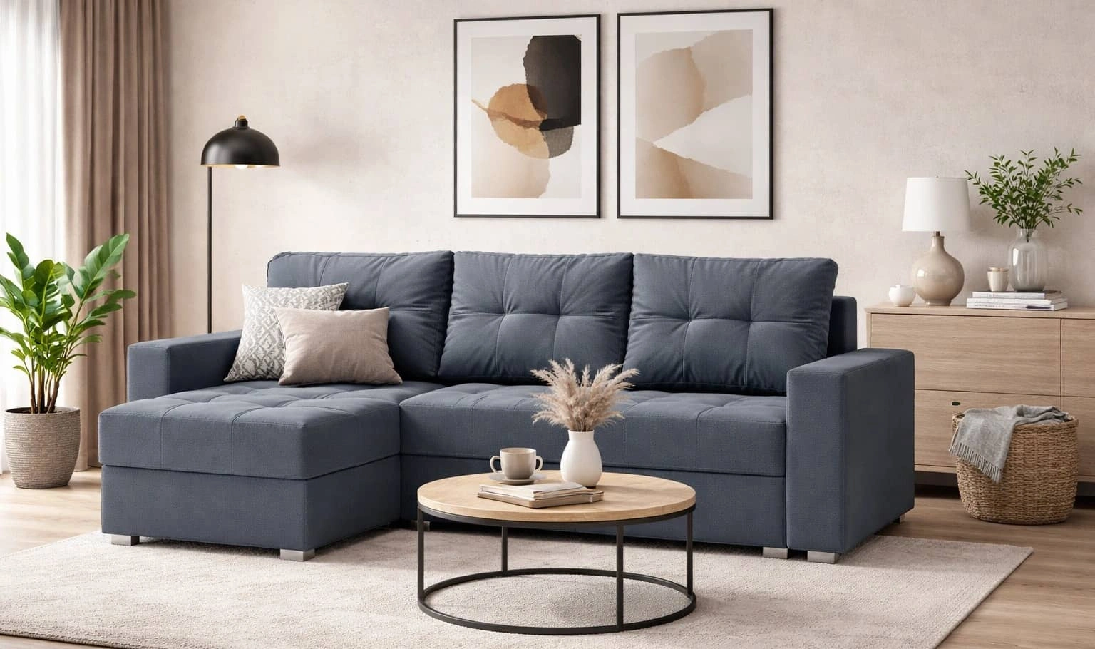 Narożnik z funkcją spania Pablos Narożnik do salonu Narożnik z funkcją spania codziennego