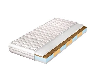 Materac piankowy Dionizos 120x200 cm 7 stref twardości z matą kokosową dwustronny hipoalergiczny mała podatność na odkształcenia
