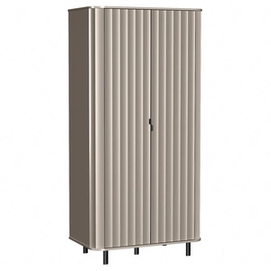 Szafa Novado 98 cm clay grey nowoczesny design mebla drzwi szafy z dekoracyjnym pionowym frezowaniem metalowe uchwyty krawędziowe