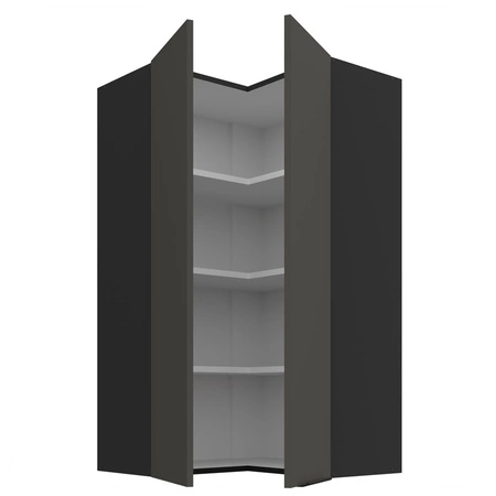 Szafka kuchenna narożna wisząca Aversa Bl 60x60 GN-108 2F odporna na uszkodzenia wykończenie frontów w technologii anti fingerprint