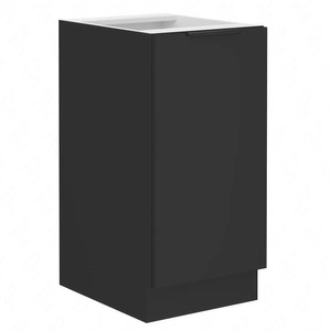 Szafka kuchenna stojąca z półką Black 40 D 1F BB metalowy uchwyt krawędziowy szafka odporna na działanie wilgoci i uszkodzenia
