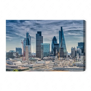 Obraz na płótnie londyńskie wieżowce 100x70 cm ponadczasowa ozdoba każdego wnętrza obraz w wyrazistej kolorystyce wysoka jakość wykonania