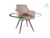 Krzesło tapicerowane Ballo Brego beżowe nowoczesne krzesło obrotowe z metalowymi nogami stylowe krzesło kubełkowe