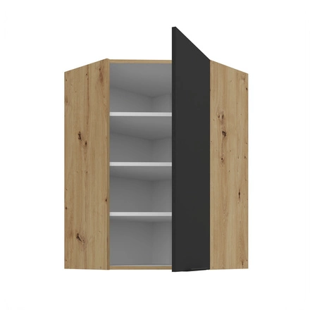 Szafka kuchenna narożna wisząca Alatri Ar 60x60 GN-90 1F odporna na uszkodzenia wykończenie frontów w technologii anti fingerprint