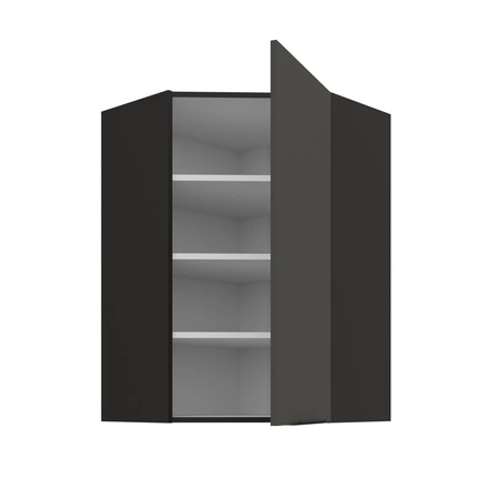 Szafka kuchenna narożna wisząca Aversa Bl 60x60 GN-90 1F odporna na uszkodzenia wykończenie frontów w technologii anti fingerprint