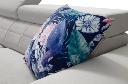 Narożnik z funkcją spania Belvi IV turkusowy lewostronny elegancki i stylowy narożnik rozkładany do salonu praktyczny schowek w boczku