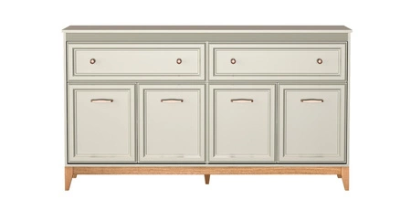 Komoda z szufladami Windsor 179 cm beżowy / dąb elegancka komoda o ciepłej i naturalnej kolorystyce stabilna drewniana podstawa