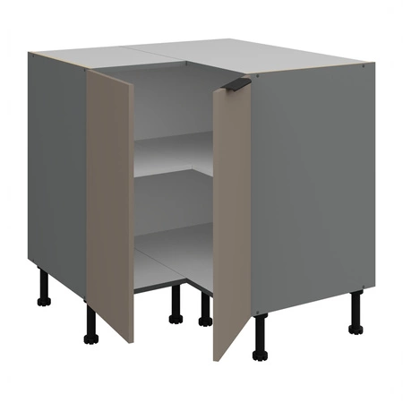 Szafka kuchenna narożna Fiuggi Ant 90x90 DN 2F BB szafka odporna na uszkodzenia wykończenie frontów w technologii anti fingerprint