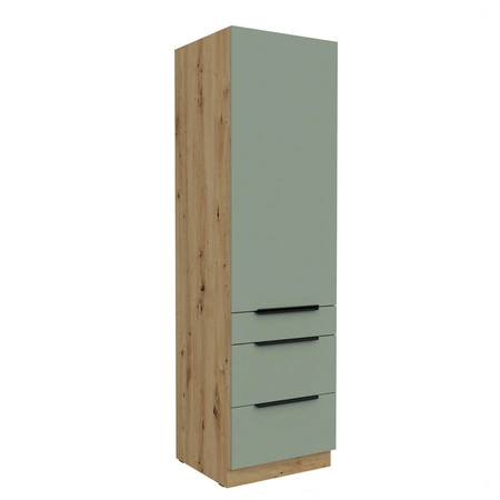 Słupek kuchenny Treviso Ar 60 DKS-210 3S 1F szafka kuchenna odporna na uszkodzenia wykończenie frontów w technologii anti fingerprint