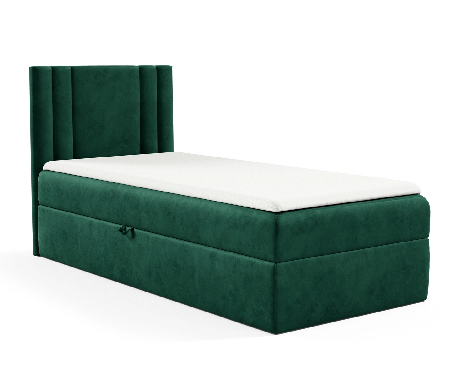 Łóżko kontynentalne Alia 80x200 cm w kolorze butelkowa zieleń Monolith 37