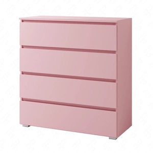 Komoda z szufladami Simple 92 cm pudrowy róż funkcjonalny mebel do pokoju dziewczęcego prosta konstrukcja