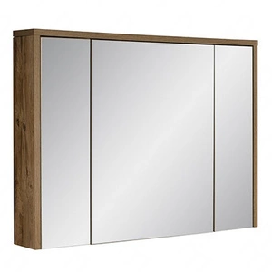 Szafka łazienkowa wisząca z lustrem Hampton 100 cm dąb huton funkcjonalna szafka nad umywalkę modny element dekoracyjny