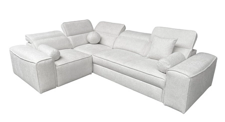 Narożnik z funkcją spania Viano II patynowy lewostronny designerski narożnik rozkładany idealnie wpisujący się w nowoczesne aranżacje