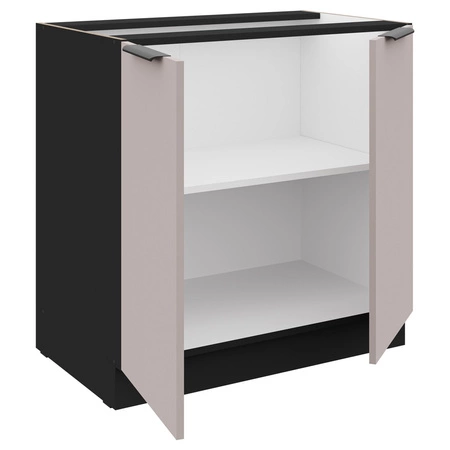 Zestaw mebli kuchennych Tarraco 260 cm metalowe uchwyty krawędziowe szafki doskonale prezentują się w nowoczesnych wnętrzach