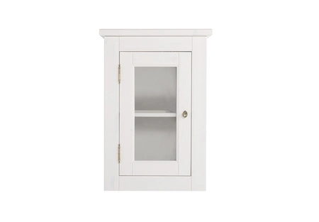 Szafka łazienkowa wisząca Romantic 45 cm biała elegancka szafka doskonała do łazienek w stylu klasycznym przeszklony front