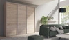 Szafa przesuwna Grande 254 cm dąb sonoma jasny pojemna szafa w nowoczesnej formie wyposażona w aluminiowe prowadnice drzwi