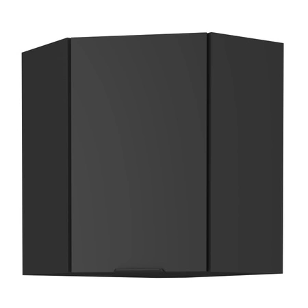Szafka kuchenna narożna wisząca Black 60x60 GN-72 1F metalowy uchwyt krawędziowy szafka odporna na działanie wilgoci i uszkodzenia