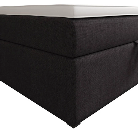 Łóżko kontynentalne Flint 120x200 grafitowe w nowoczesnym skandynawskim stylu z tapicerowanym zagłówkiem łóżko z pojemnikiem