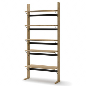 Regał Ollie 88 cm dąb olejowany / czarny elegancki i minimalistyczny design regał na książki idealny do każdego pomieszczenia