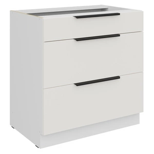 Szafka kuchenna stojąca z szufladami Corato Wh 80 D 3S BB odporna na uszkodzenia wykończenie frontów w technologii anti fingerprint