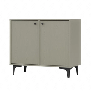 Komoda Kioto I 84 cm eukaliptus minimalistyczny design doskonała propozycja komody do sypialni lub salonu czarne uchwyty