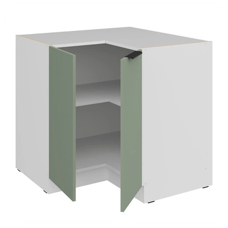 Zestaw mebli kuchennych narożny Treviso Wh 290x230 cm stylowe szafki kuchenne z frontami wykonanymi w technologii anti fingerprint