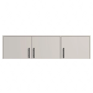Nadstawka do szafy Caspe 150 cm beżowa nowoczesny design wykończenie ABS oraz aluminiowe uchwyty