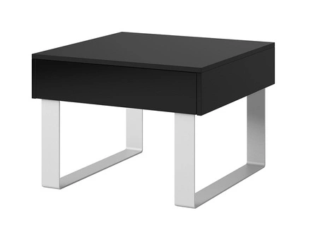 Zestaw mebli Apulia XXI czarny połysk wyjątkowo stylowa meblościanka do salonu proste bryły wpisujące się w każde wnętrze