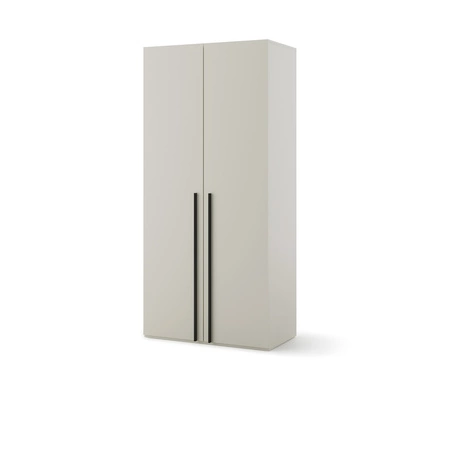 Szafa Woow 100 cm szampańska modna i pojemna szafa do pokoju nastolatków wyposażona w drążek na wieszaki funkcjonalny układ półek