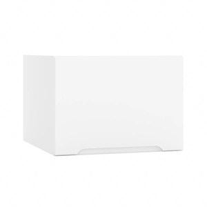 Szafka kuchenna wisząca Zova W50/56 OKGR biała szafka z drzwiami otwieranymi do góry odporna na uszkodzenia i wilgoć frezowany uchwyt