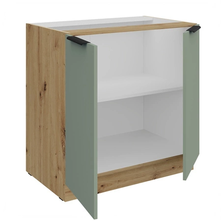 Szafka kuchenna stojąca z półką Treviso Ar 80 D 2F BB szafka odporna na uszkodzenia wykończenie frontów w technologii anti fingerprint