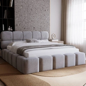 Łóżko tapicerowane Noe 160x200 szary popiel komfortowe łóżko z pojemnikiem na pościel gustowny zagłówek i zanóżek