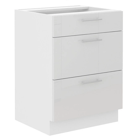 Zestaw mebli kuchennych narożny Lumia 230x370 cm fronty w połysku styl szafek dopasuje się do wnętrza każdej kuchni