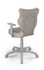 Krzesło do biurka Duo jasny szary idealne do wzrostu 159-188 cm ergonomiczne siedzisko regulowane podłokietniki odporna tkanina